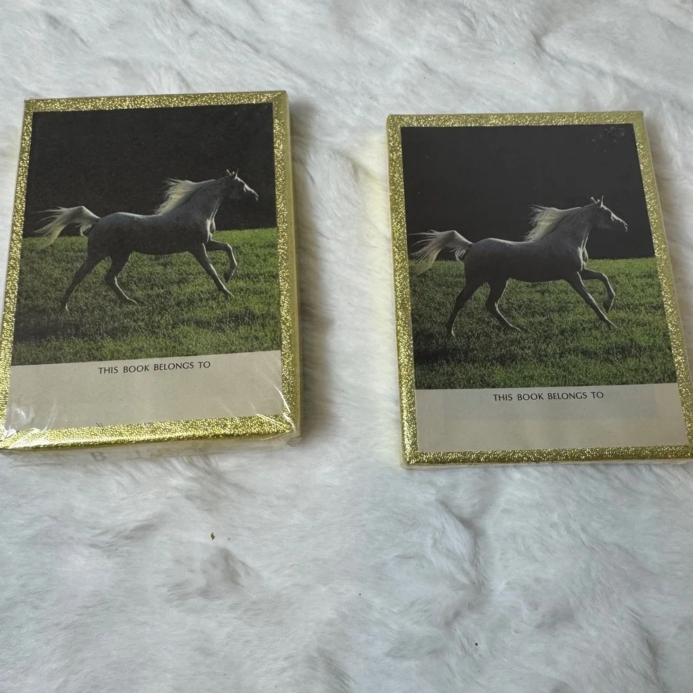 Vintage Antioch Bookplate Company Horse Bookplates Set of 2 Boxes Made in USA